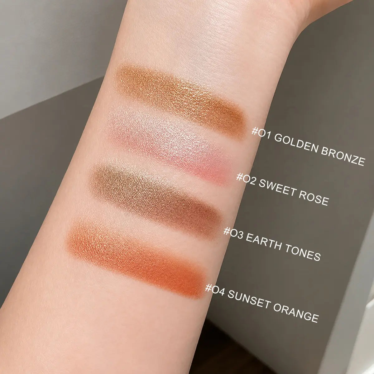 Buy 1 Get 3 Free!3-Color Eyeshadow Stick Gradient, Waterproof Long Lasting Creamy Shimmer Eye Shadow, Portable Smudge-Proof Glitter Makeup for Women, Day to Night (Fine Shimmer Brownish Orange)