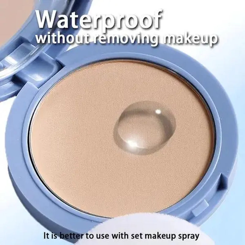 Summer Oil Control Matte Perfections Pressedpowder-Waterproof Face Powder,Oil Control Facepressed Powder,Waterproof Settingpowder,Waterproof Long Lasting Finishing Powder