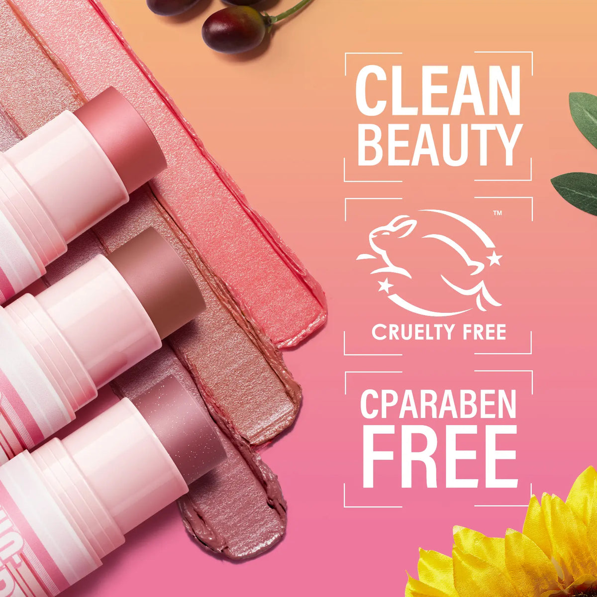 CARSLAN Sun Kissed Blush, Smooth Cream Blush Stick for Cheek, Lip, Longlasting Blendable Building Vegan Moisturizer Makeup for All Skin