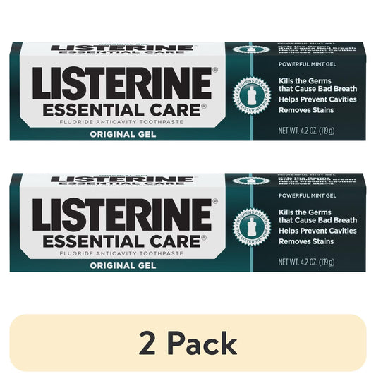 (2 Pack)  Essential Care Original Gel Fluoride Mint Toothpaste Oral Care, 4.2 Oz