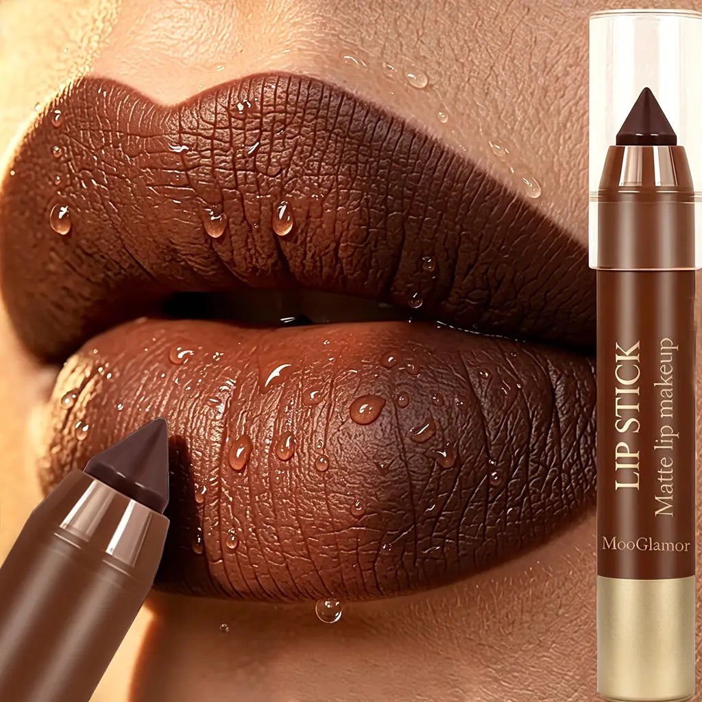Mooglamor 6Pcs Matte Creamy Lipstick Pencil Set Long Lasting Makeup Waterproof Transferproof Lip Pens Nude Brown Moisturizing Lip Glossy Smooth Cosmetics Dealsforyoudays