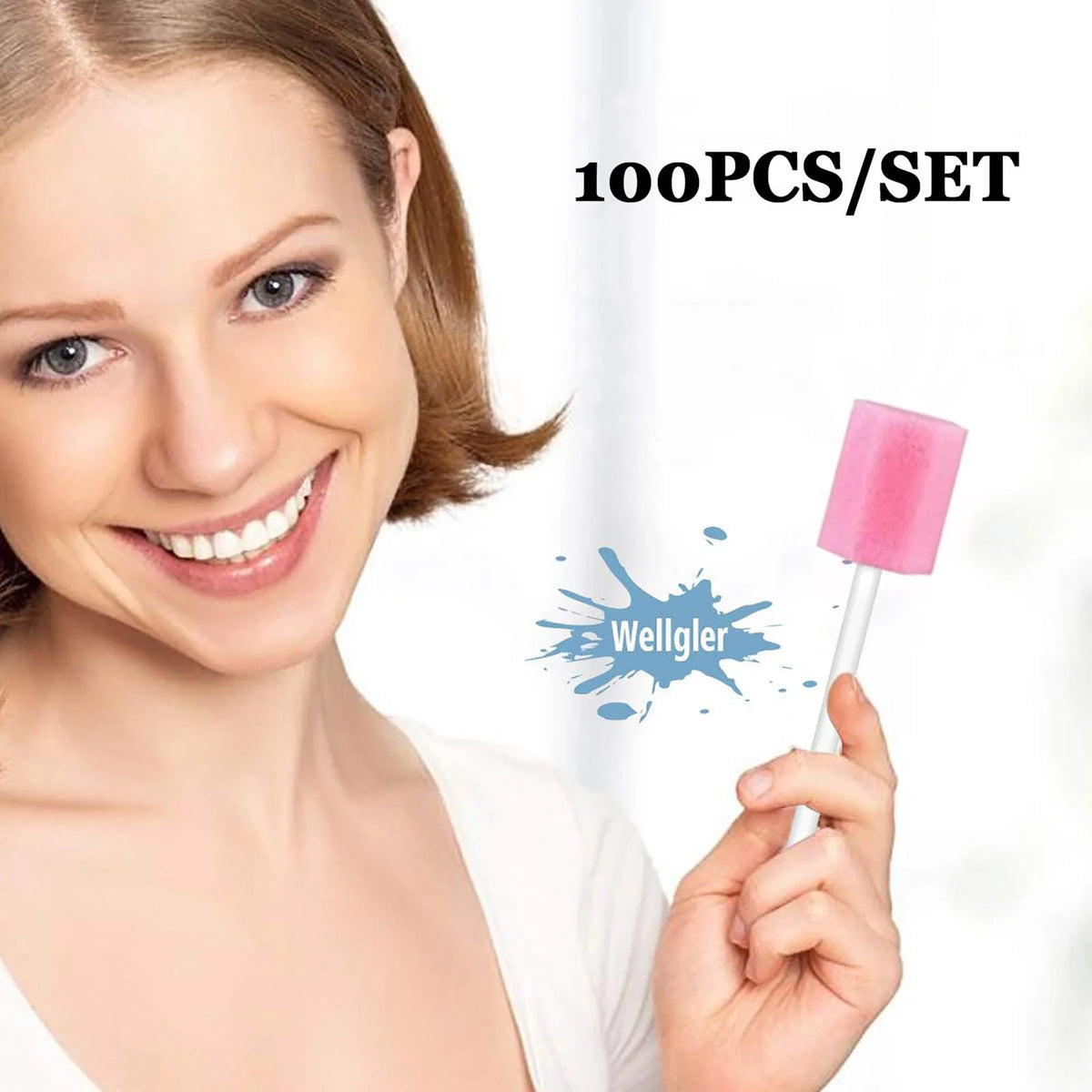 Oral Care Sticks Disposable Sponge 100 Pcs Mouth Sponges for Cleaning in Oral Clinics