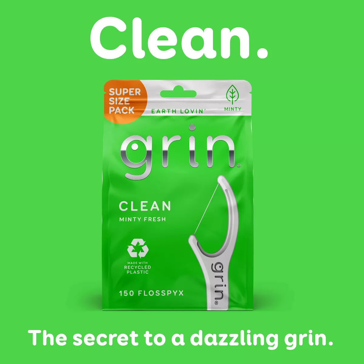 Grin Oral Care Fine Flosspyx - 150Ct
