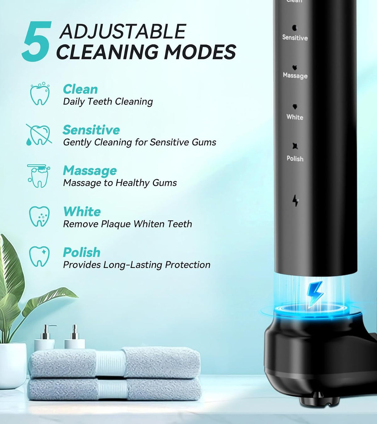 Professional Water Flosser & Electric Toothbrush Combo, 600ML Home Use Oral Irrigator for 10 Adjustable Water Pressure, 2 Cleaning Modes, 1+1 Brushing & Flossing for Complete Oral Care