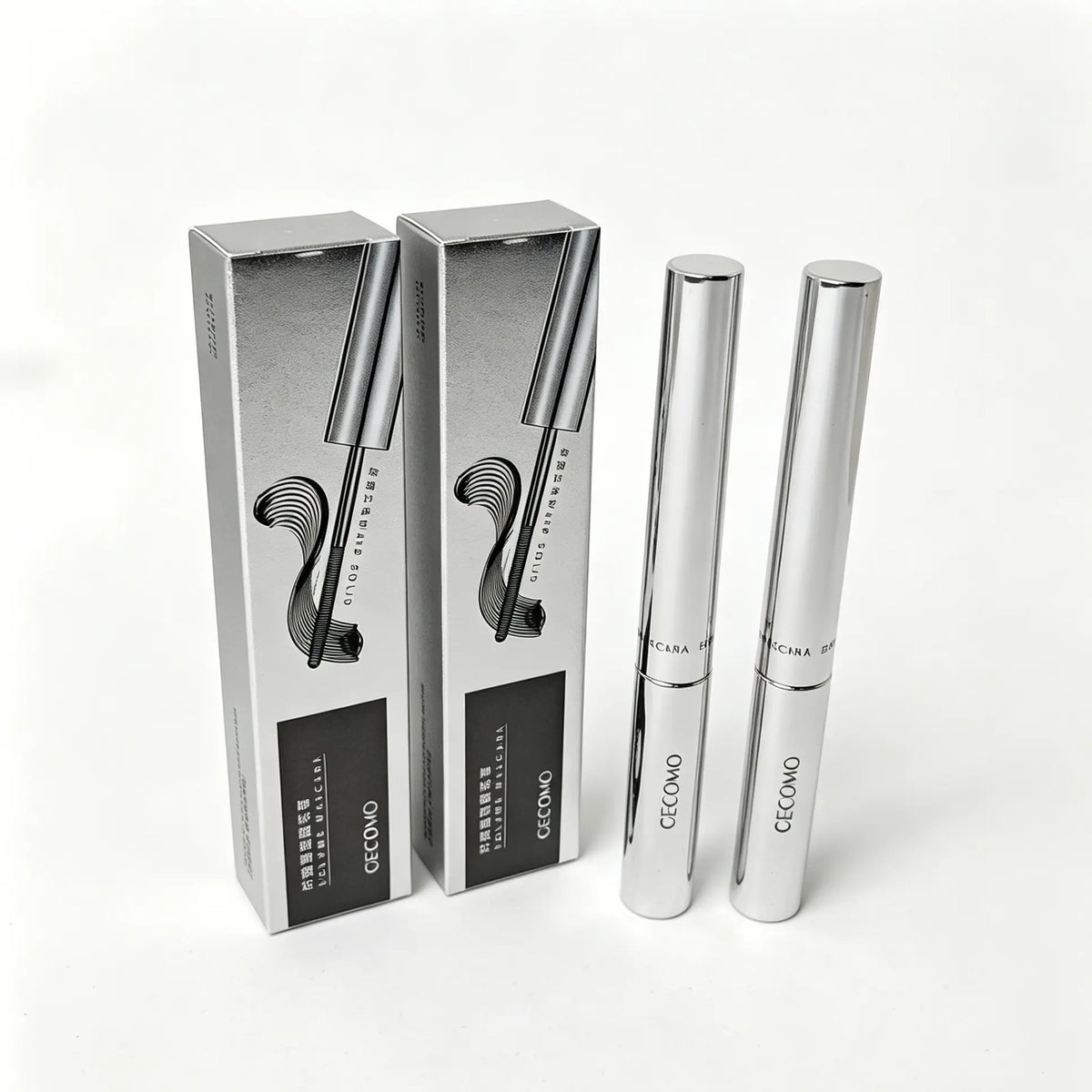Steel Spiral Brush Mascara Volumizing Waterproof Curling Smudge Proof Non Clumping Lengthening Eyelash Makeup Portable Eye Cosmetic for Daily Women Eye Makeup Bottom