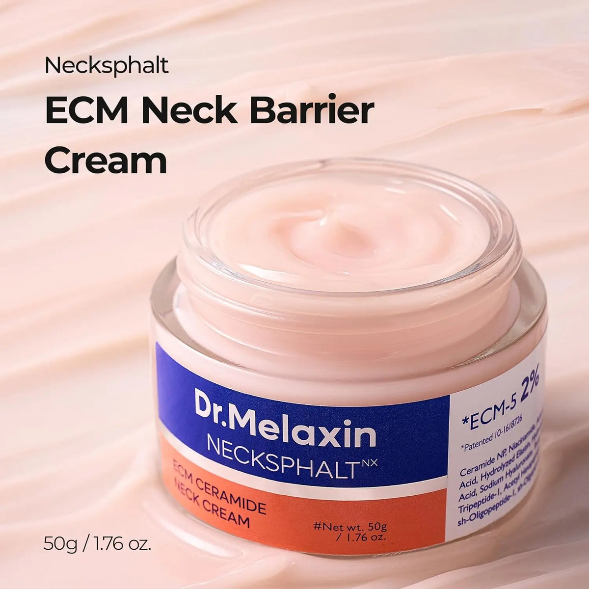 [Dr.Melaxin] Necksphalt ECM Ceramide Neck Cream 50Ml – Firming & Lifting Neck Cream for Wrinkles & Sagging Skin, Ceramide & Collagen for Elasticity & Radiant Glow