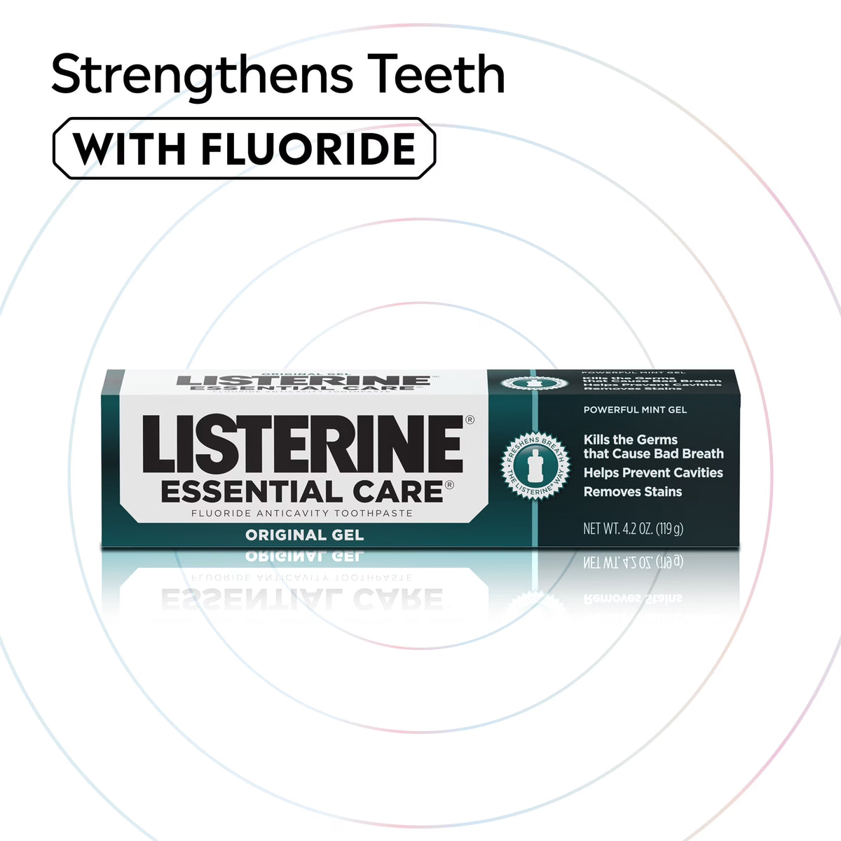 (2 Pack)  Essential Care Original Gel Fluoride Mint Toothpaste Oral Care, 4.2 Oz