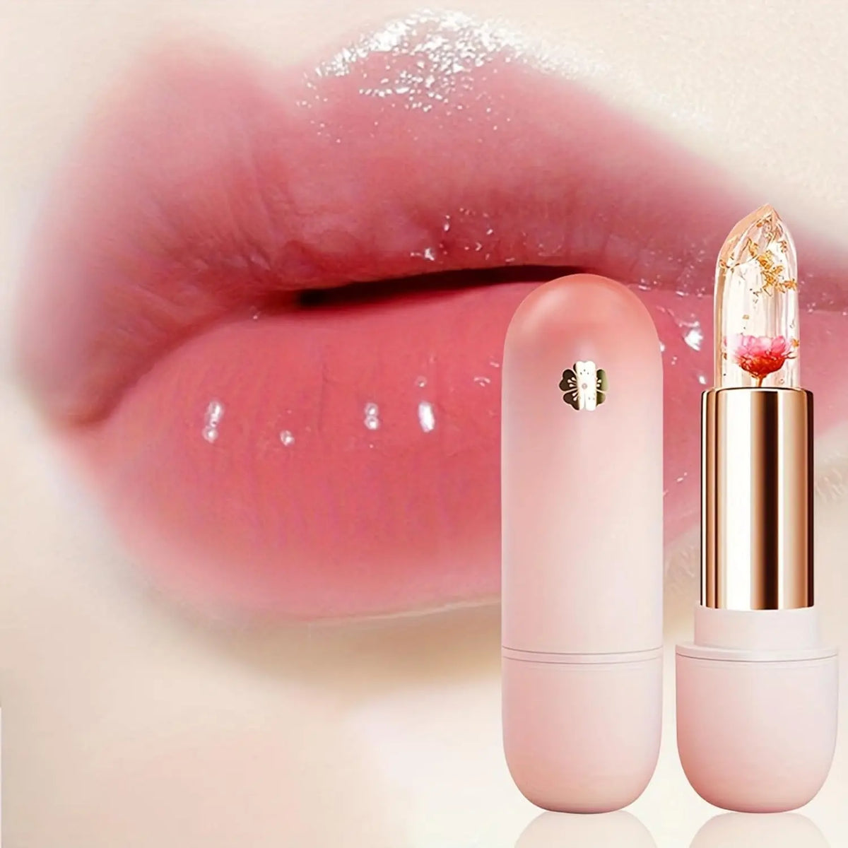 Flower Temperature Color Changing Lip Balm Moisturizing Glossy Lip Plumper Natural Long Lasting Lip Carejuicy Temperature Color Changing Lipstick, Moisturizing Flower , Hydrating Lip Gloss for All Occasions Makeup Glossy Lip-Plumping Lip Balm