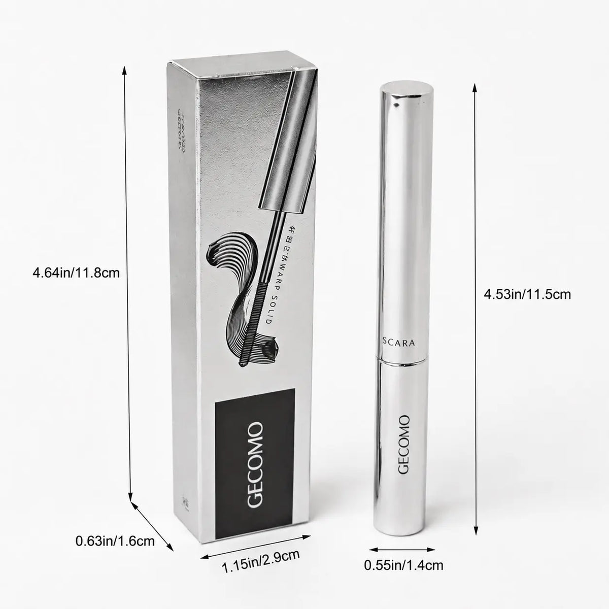 Steel Spiral Brush Mascara Volumizing Waterproof Curling Smudge Proof Non Clumping Lengthening Eyelash Makeup Portable Eye Cosmetic for Daily Women Eye Makeup Bottom