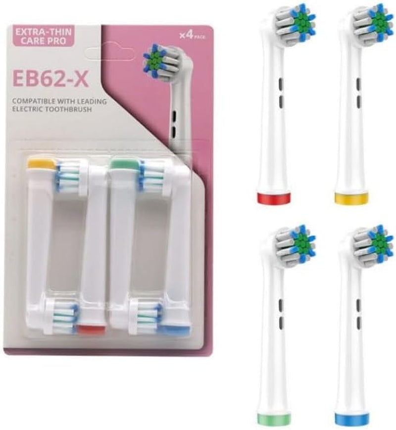 Rotating Replacement Brush Heads Compatible for Oral-B Braun Electric Toothbrush, Extra-Thin Care Pro, EB62-X (1)