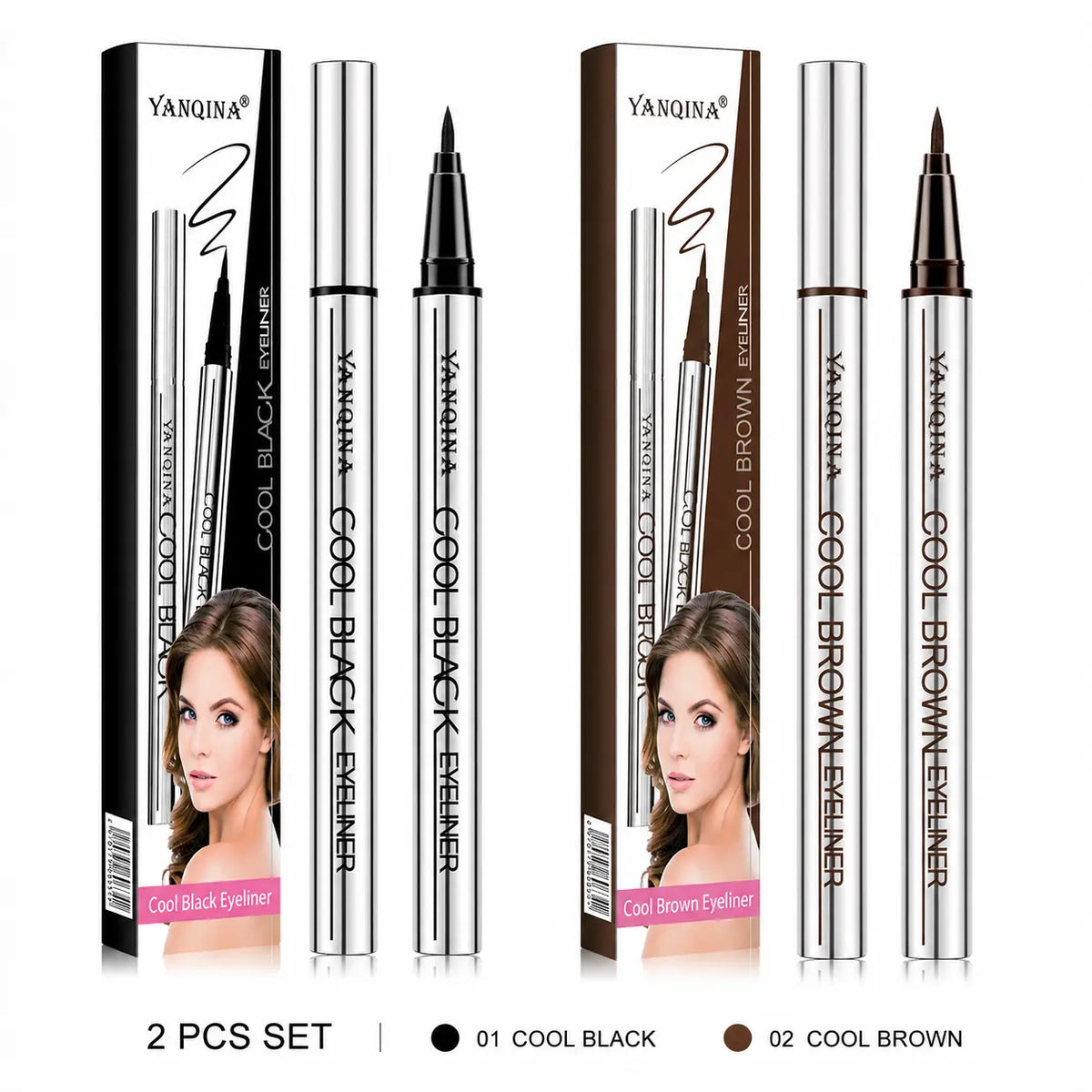 Vegan Liquid Eyeliner Pen - Beauty Products Single Item Makeup, 24-Hour Long Lasting, Waterproof, Lightweight, Flawless Smooth Application, Ultra Creamy Silky Texture, Cruelty Free, Eye Area, Adults, 24 Months, Smudge Proof, 12G