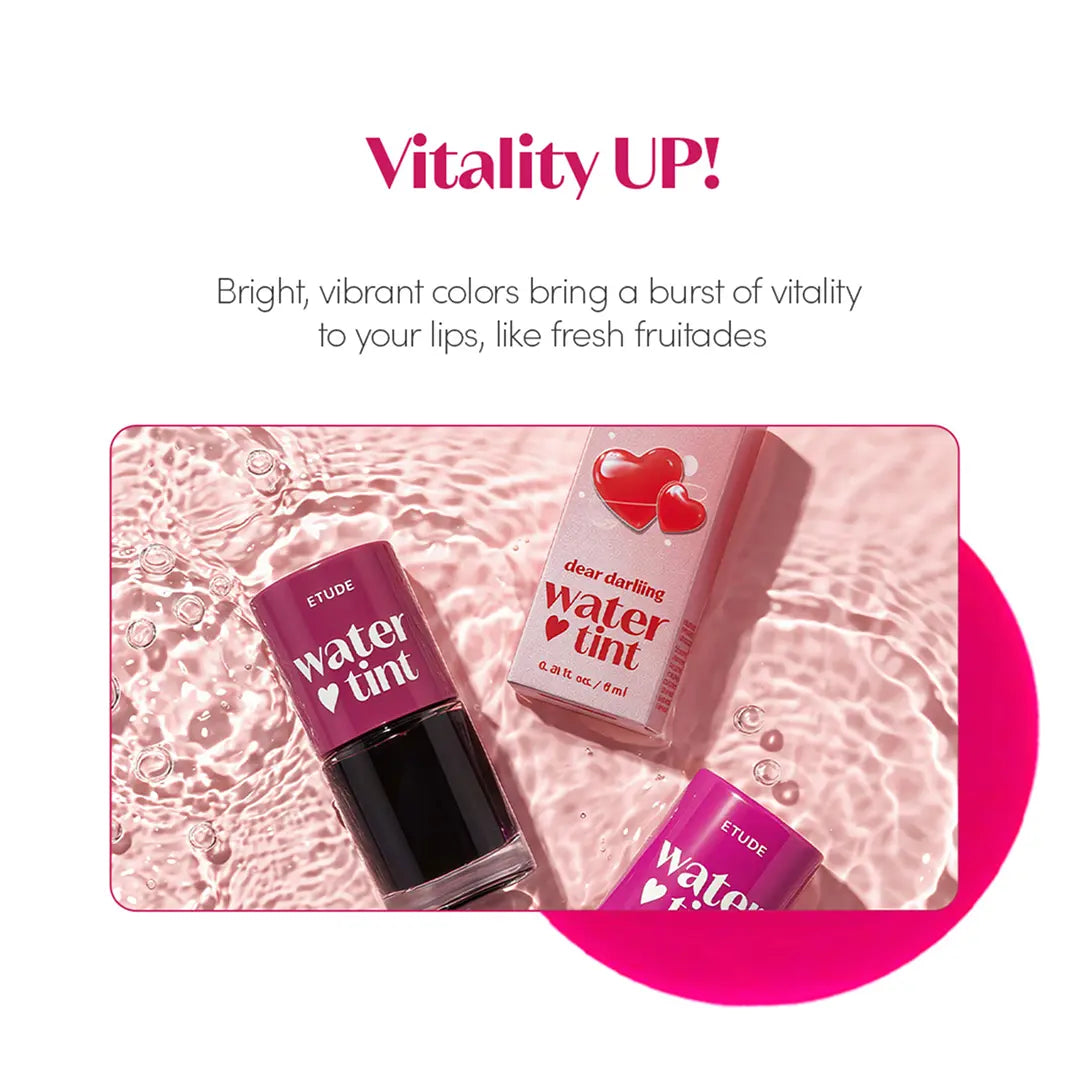 [ETUDE Official] NEW ARRIVAL | Dear Darling Water Tint | 2-In-1 Lip & Cheek Tint | Viral K-Beauty Lip Stain | Long-Lasting Wear | Hydrating Formula | Smudge-Proof Wear | Vivid Buildable Color