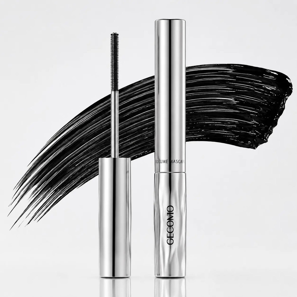 Steel Spiral Brush Mascara Volumizing Waterproof Curling Smudge Proof Non Clumping Lengthening Eyelash Makeup Portable Eye Cosmetic for Daily Women Eye Makeup Bottom