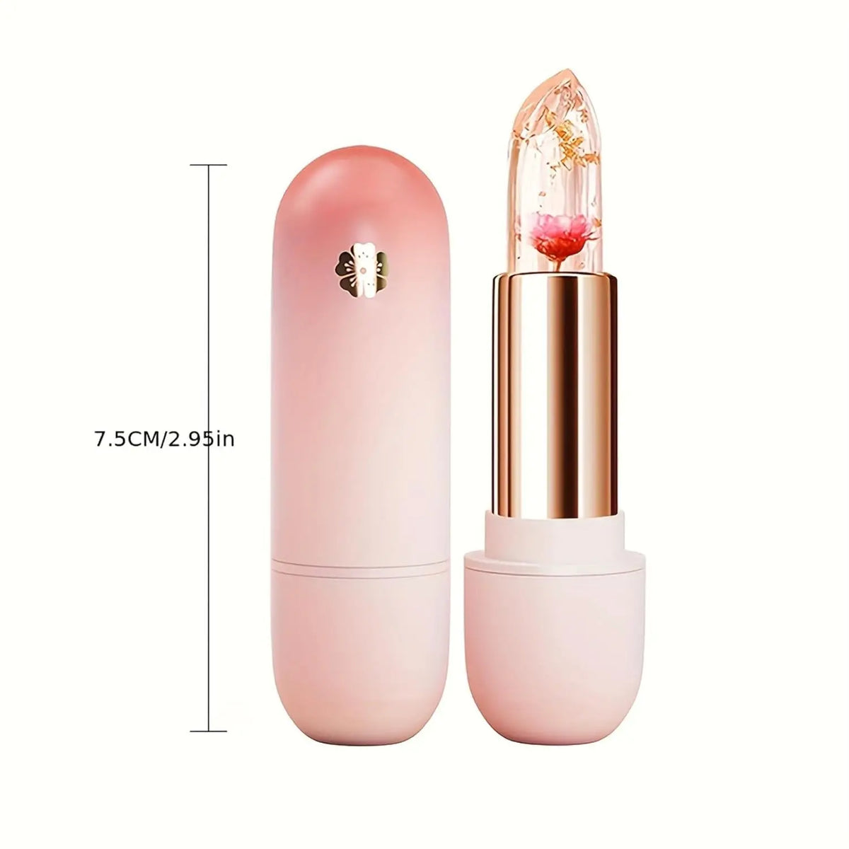 Flower Temperature Color Changing Lip Balm Moisturizing Glossy Lip Plumper Natural Long Lasting Lip Carejuicy Temperature Color Changing Lipstick, Moisturizing Flower , Hydrating Lip Gloss for All Occasions Makeup Glossy Lip-Plumping Lip Balm