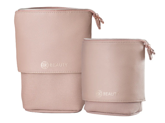 Standup Brush Holder & Travel Makeup Bag - Blush