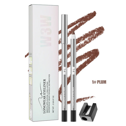 24HR Waterproof Eyeliner Pencil, Smudge-Proof Long-Lasting Eye Liner, Smooth Creamy Formula, Easy Apply Eye Makeup for Daily Wear