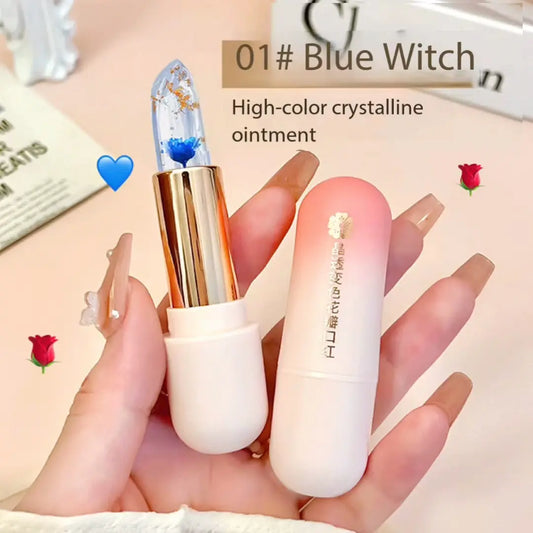 Flower Temperature Color Changing Lip Balm Moisturizing Glossy Lip Plumper Natural Long Lasting Lip Carejuicy Temperature Color Changing Lipstick, Moisturizing Flower , Hydrating Lip Gloss for All Occasions Makeup Glossy Lip-Plumping Lip Balm