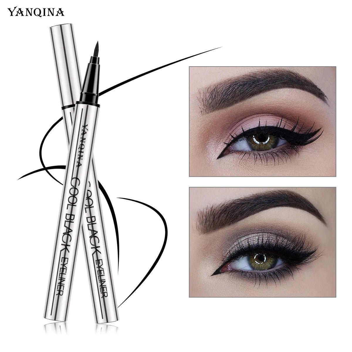 Vegan Liquid Eyeliner Pen - Beauty Products Single Item Makeup, 24-Hour Long Lasting, Waterproof, Lightweight, Flawless Smooth Application, Ultra Creamy Silky Texture, Cruelty Free, Eye Area, Adults, 24 Months, Smudge Proof, 12G